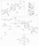 Cylinder Head Intake Manifold Valves Diagram and Parts List for 4045A7-0307-E1  Briggs and Stratton Engine